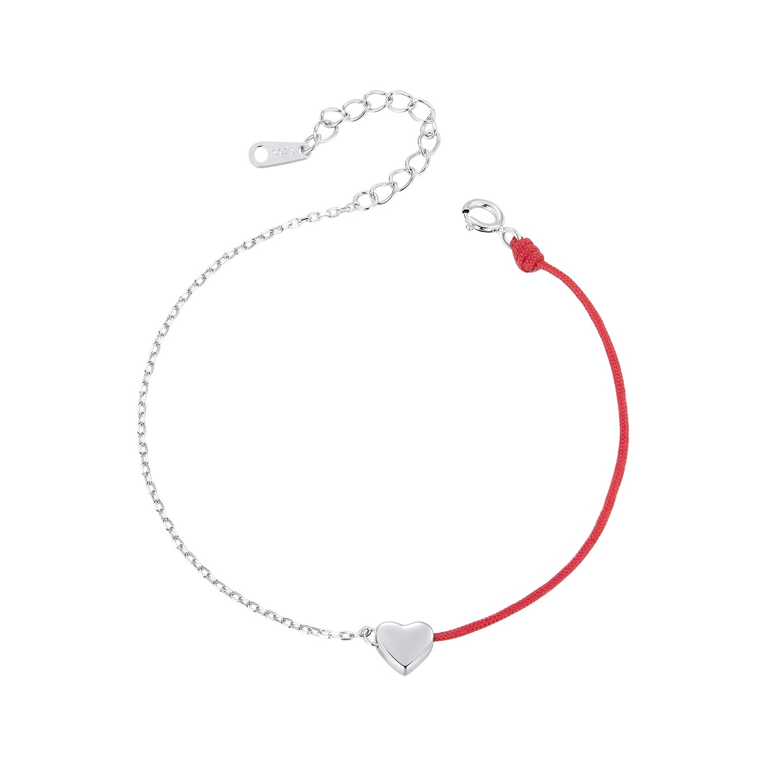 925 Sterling Silver &amp; Plated White Gold 160+30mm Bracelet  DestGlow