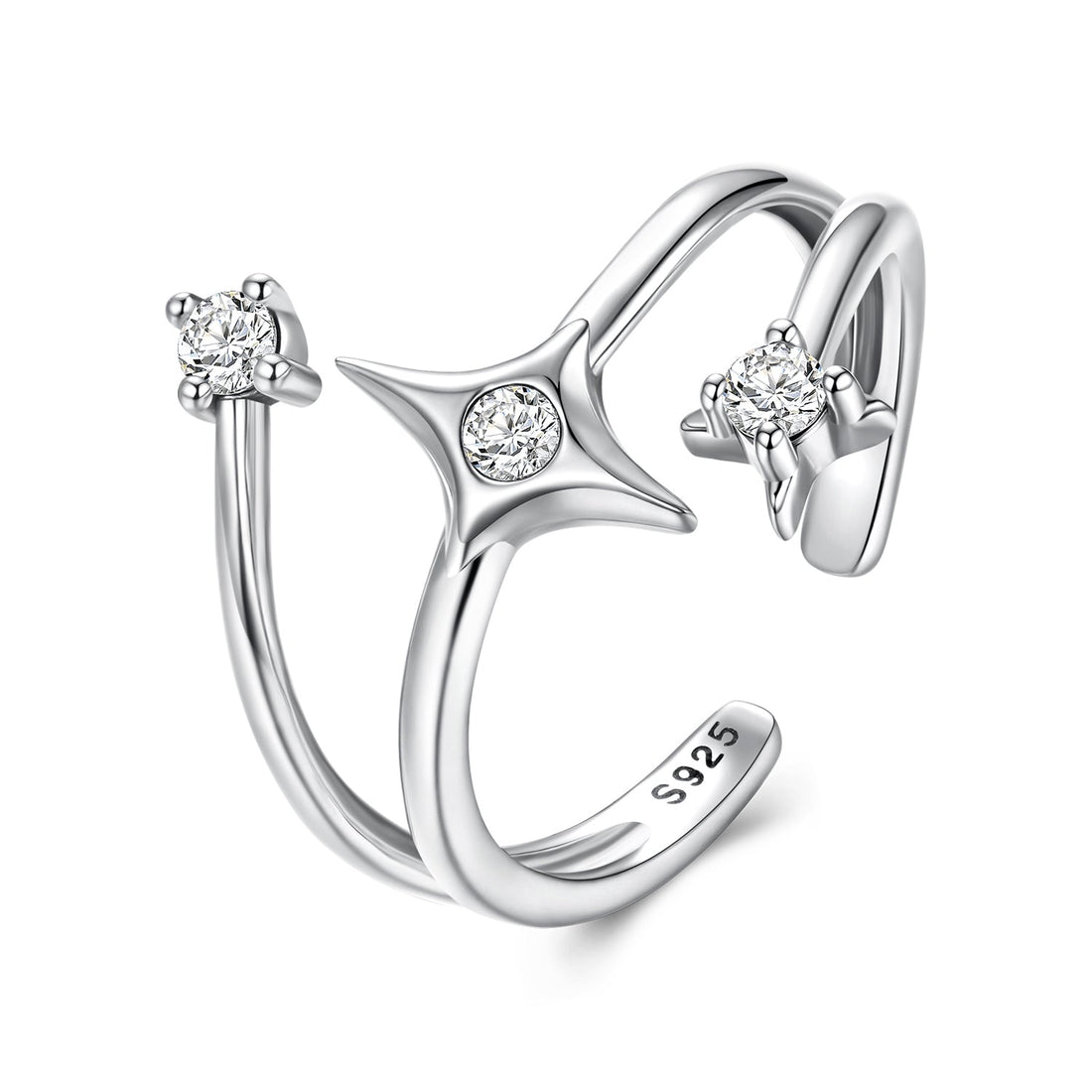 925 Sterling Silver Oxidized CZ Ring with Pavé Setting for Women  DestGlow