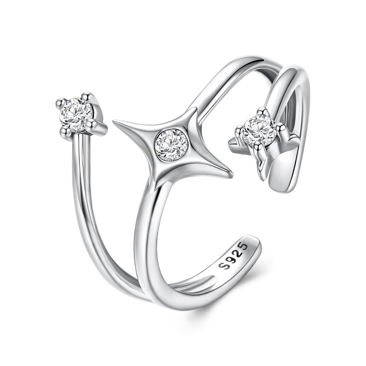 925 Sterling Silver Oxidized CZ Ring with Pavé Setting for Women  DestGlow