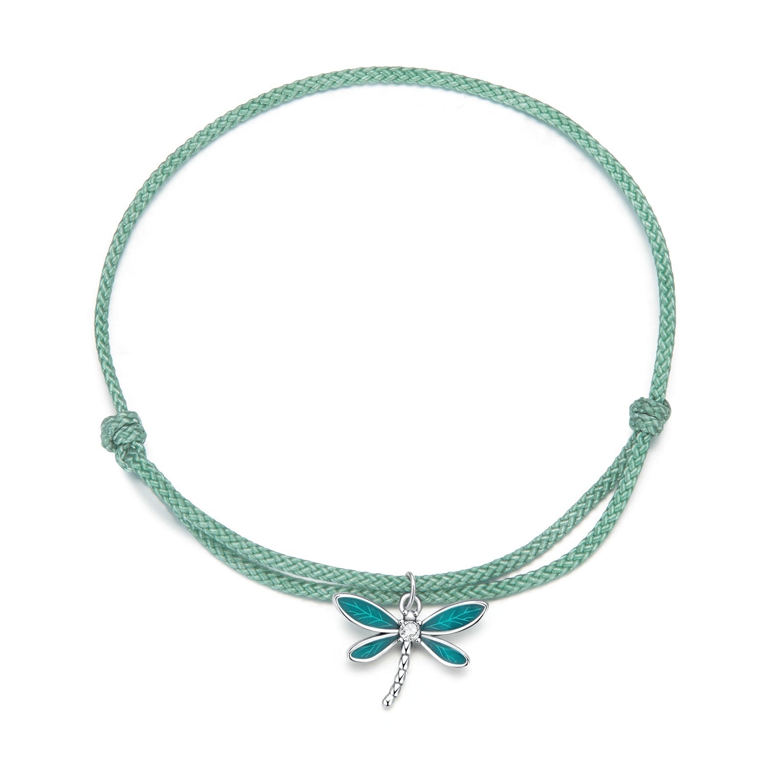 925 Sterling Silver Adjustable Bracelet with CZ and Enamel in Oxidized Finish for Women  DestGlow