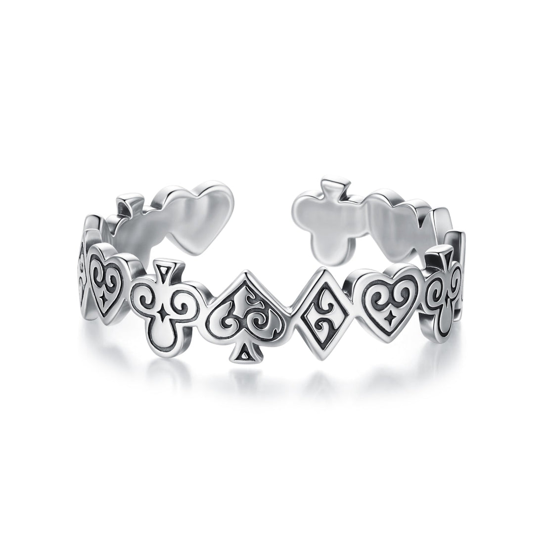 925 Sterling Silver Oxidized Silver 0.5cm Ring  DestGlow
