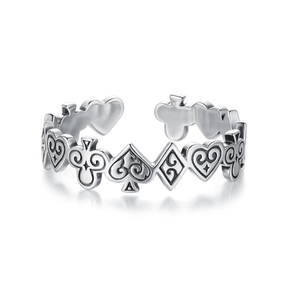 925 Sterling Silver Oxidized Silver 0.5cm Ring  DestGlow
