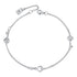 925 Sterling Silver White Gold Plated 21cm Pavé CZ Bracelet for Women  DestGlow