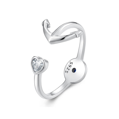 925 Sterling Silver Plated Platinum Ring with Pavé Setting for Men  DestGlow