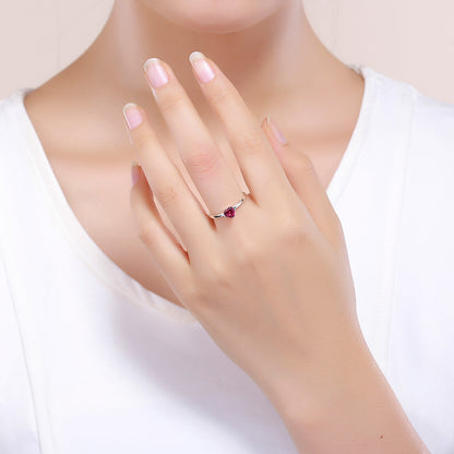 925 Sterling Silver Plated Platinum CZ Ring Size 6 for Women  DestGlow