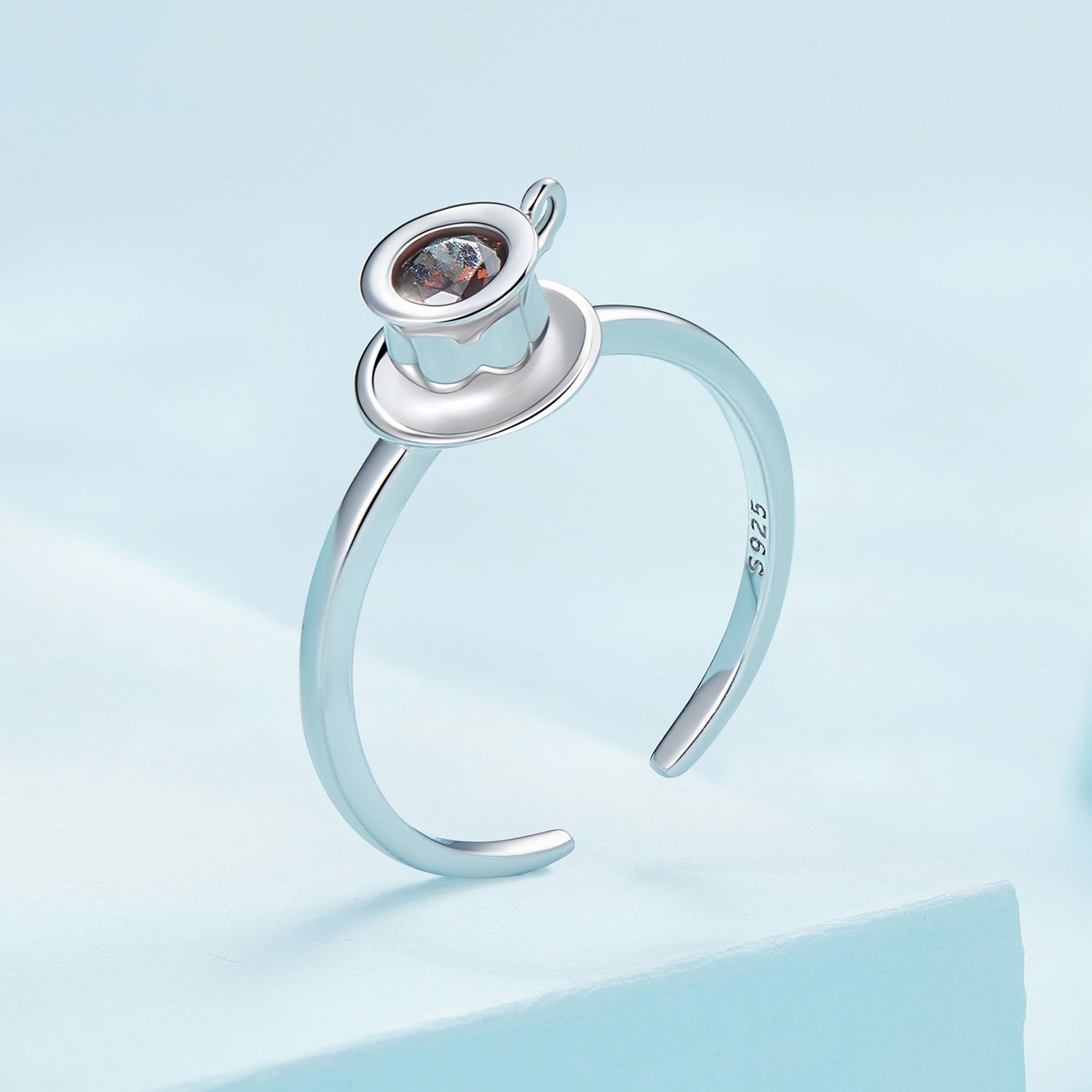 925 Sterling Silver Ring with Pavé Setting CZ  DestGlow