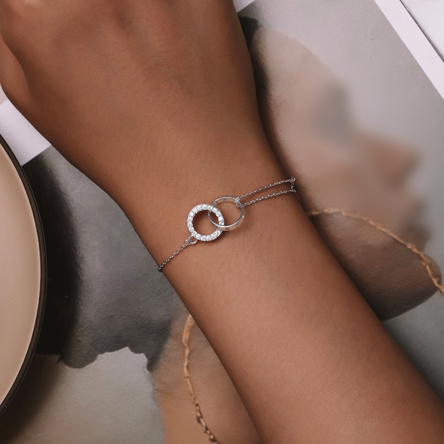 925 Sterling Silver CZ Pavé Setting Bracelet  DestGlow