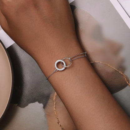 925 Sterling Silver CZ Pavé Setting Bracelet  DestGlow