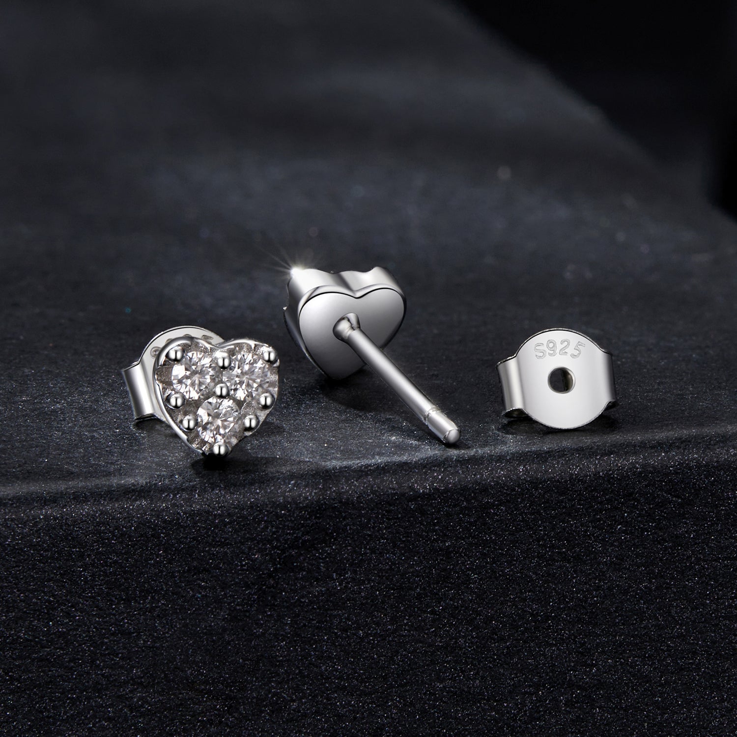 925 Sterling Silver Moissanite 0.03 Carat Earrings for Women  DestGlow