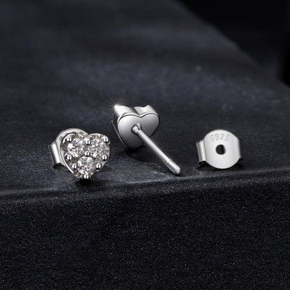 925 Sterling Silver Moissanite 0.03 Carat Earrings for Women  DestGlow