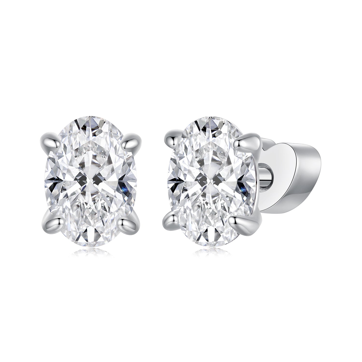 925 Sterling Silver Earrings with Pavé Setting CZ, 0.7*0.5cm, for Women  DestGlow