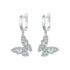 925 Sterling Silver Earrings with Pavé Setting CZ, 37x19mm for Women  DestGlow