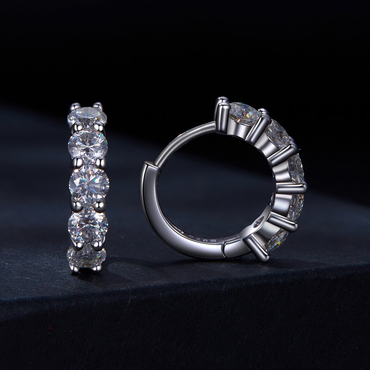 925 Sterling Silver 0.20 Carat Moissanite Earrings for Women  DestGlow