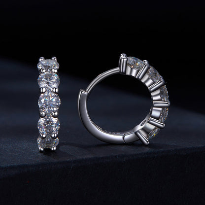 925 Sterling Silver 0.20 Carat Moissanite Earrings for Women  DestGlow