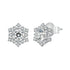 925 Sterling Silver Pavé Setting CZ Platinum Plated Earrings  DestGlow