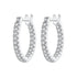 925 Sterling Silver Earrings with Pave Setting CZ in White Gold for Women  DestGlow