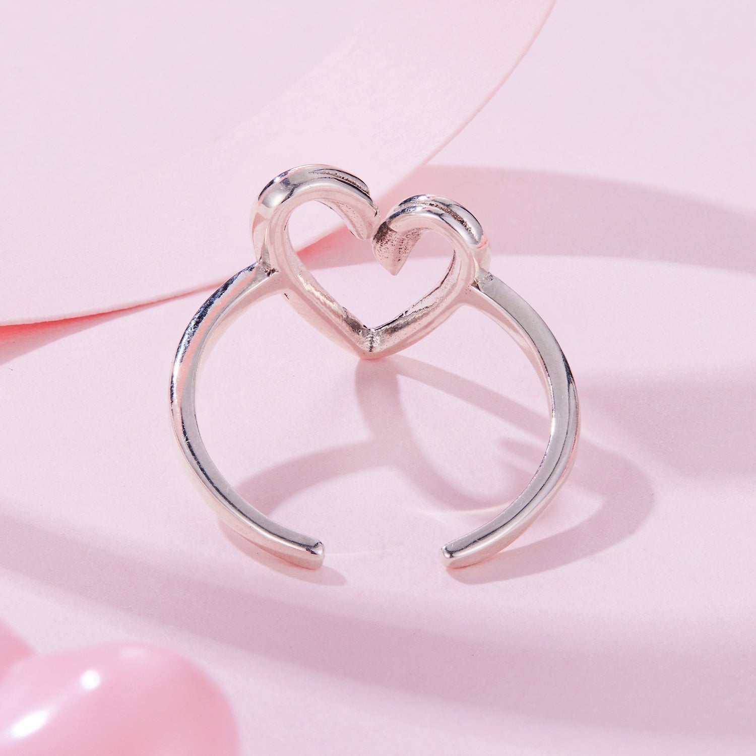 925 Sterling Silver Oxidized Silver Heart Ring for Women  DestGlow