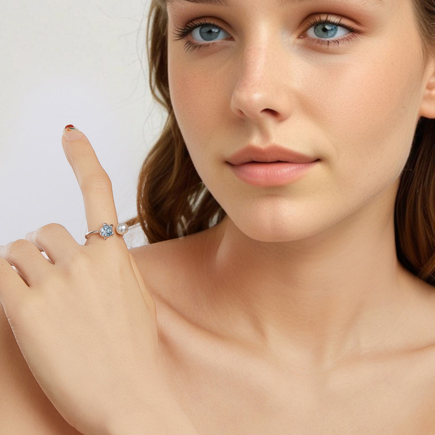 925 Sterling Silver Turtle Ring with Quality Shell Pearl &amp; CZ - Size: nan  DestGlow