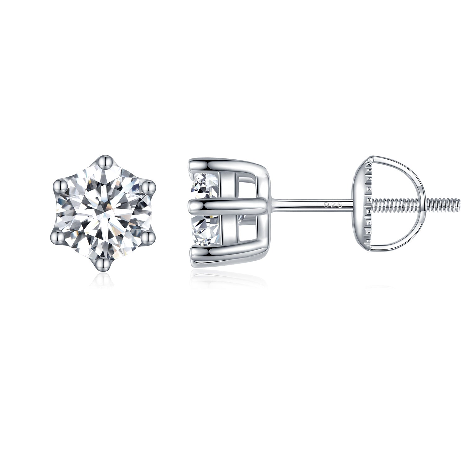 925 Sterling Silver Pavé Set CZ Earrings for Women - 0.5x0.5 cm  DestGlow