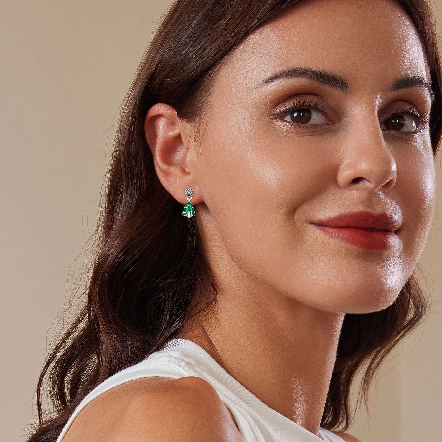 925 Sterling Silver Earrings with Enamel and Pavé Set CZ in Oxidized Silver  DestGlow