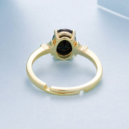 925 Sterling Silver Gold-Plated CZ Pavé Ring for Women  DestGlow