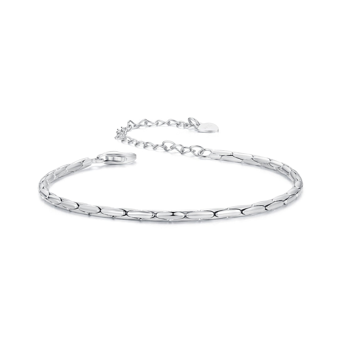 925 Sterling Silver + White Gold Plated Bracelet  DestGlow