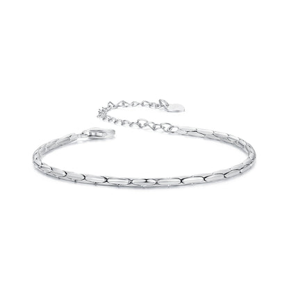 925 Sterling Silver + White Gold Plated Bracelet  DestGlow