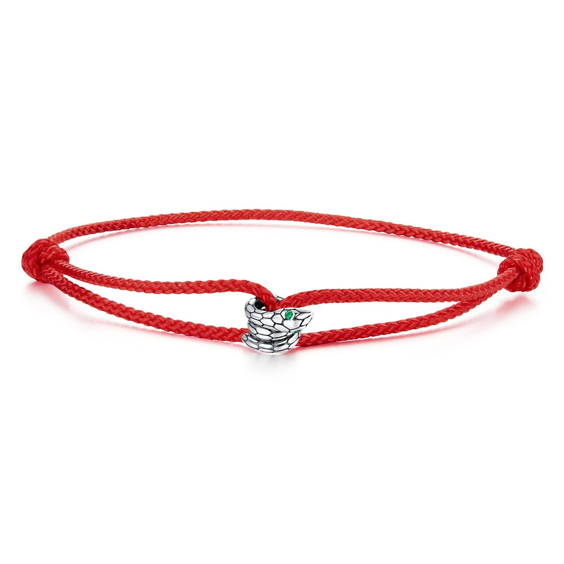 925 Sterling Silver Adjustable Bracelet with CZ and Cotton Rope for Women  DestGlow