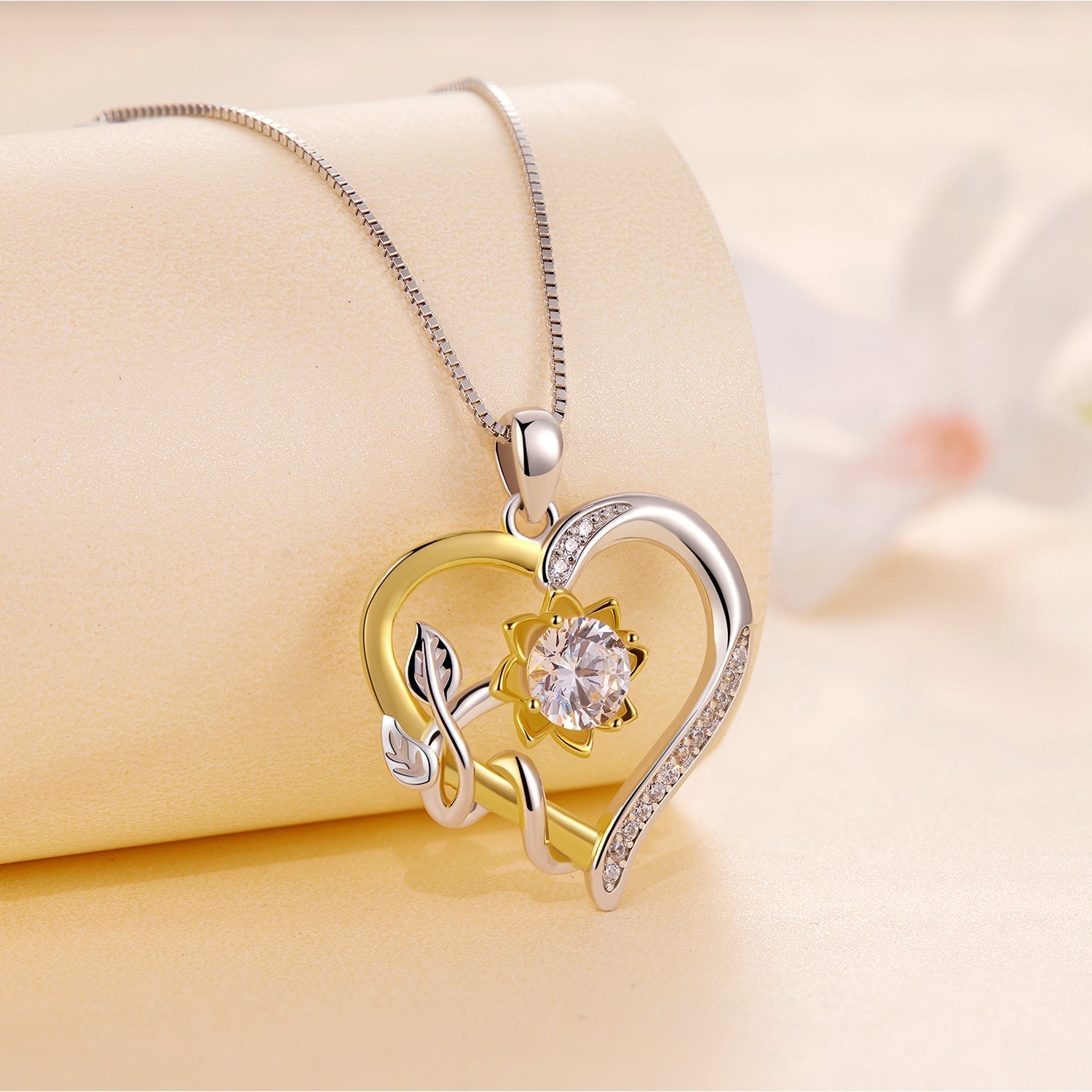 925 Sterling Silver Plated Gold Moissanite Necklace with Pavé Setting for Women  DestGlow