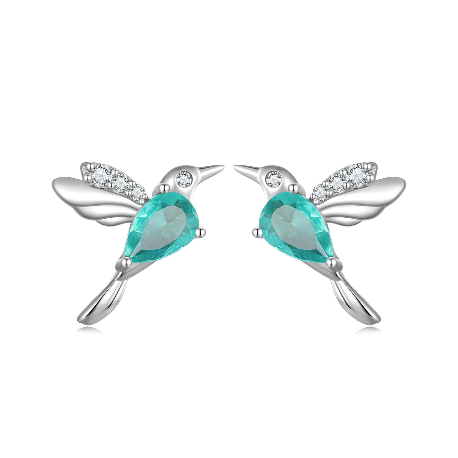 925 Sterling Silver Transparent Glass Earrings with CZ for Women  DestGlow