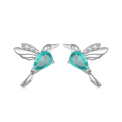 925 Sterling Silver Transparent Glass Earrings with CZ for Women  DestGlow