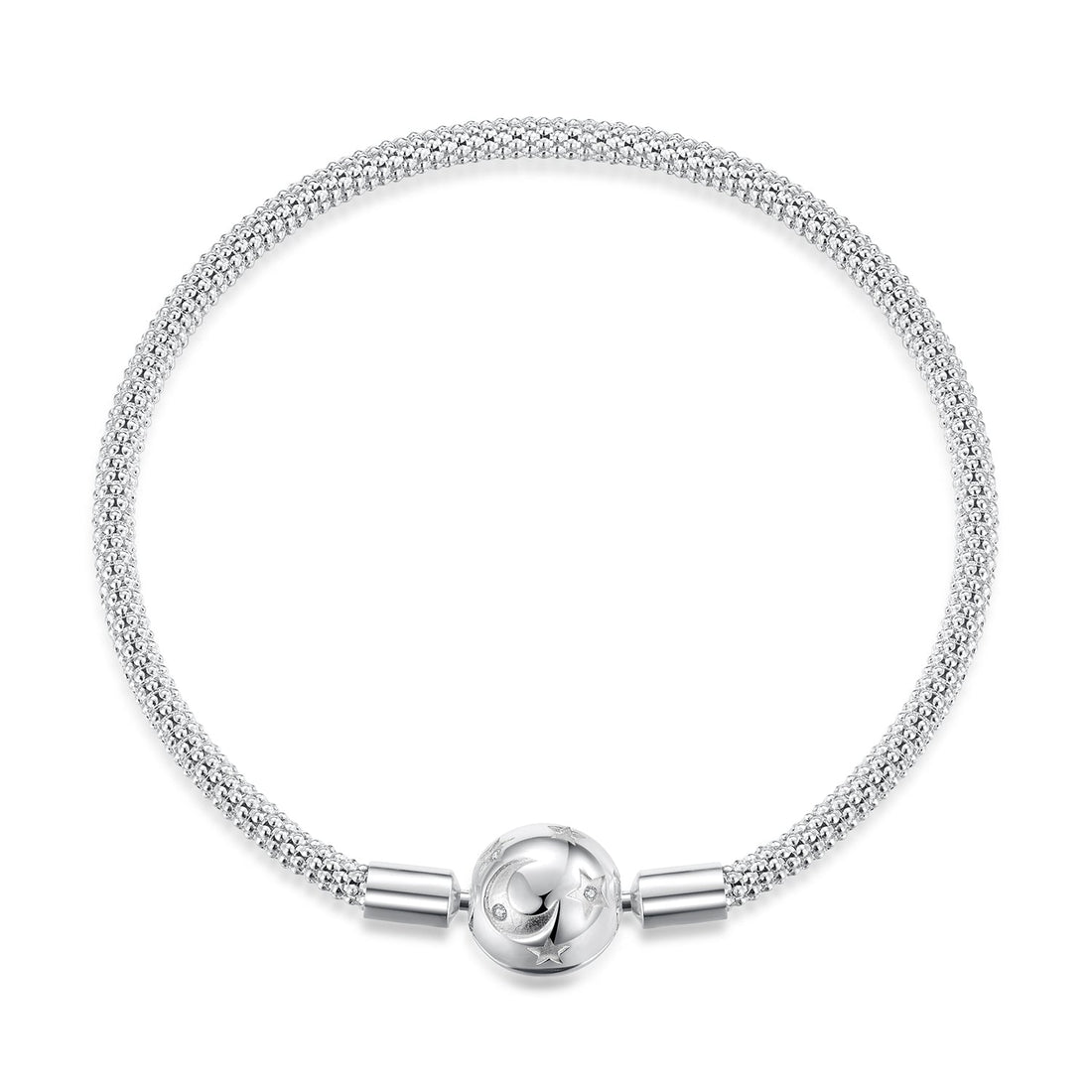 925 Sterling Silver CZ Pavé Setting Bracelet, Size 17.0 for Women  DestGlow