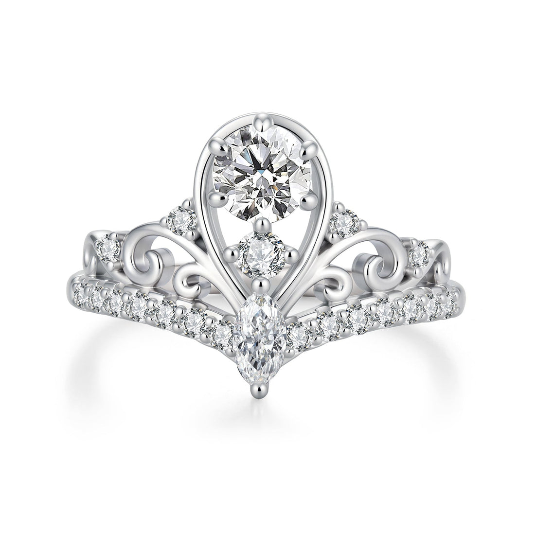 925 Sterling Silver 0.5 Carat Moissanite Ring in Size 6 for Women  DestGlow