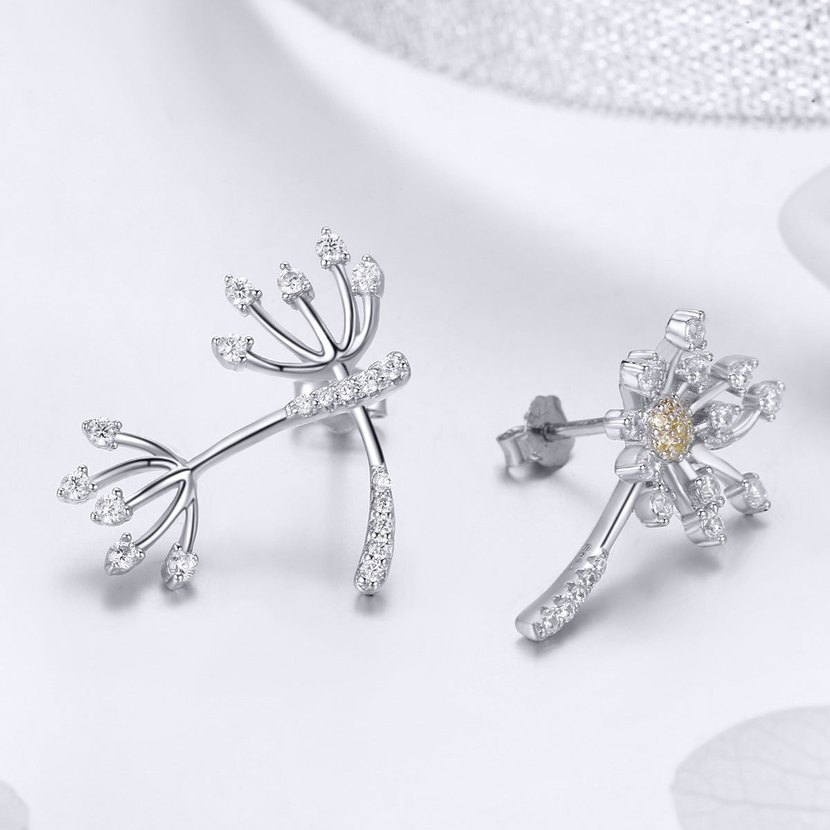 925 Sterling Silver Jewelry Set with Pavé Setting CZ, 2.0*1.4cm  DestGlow