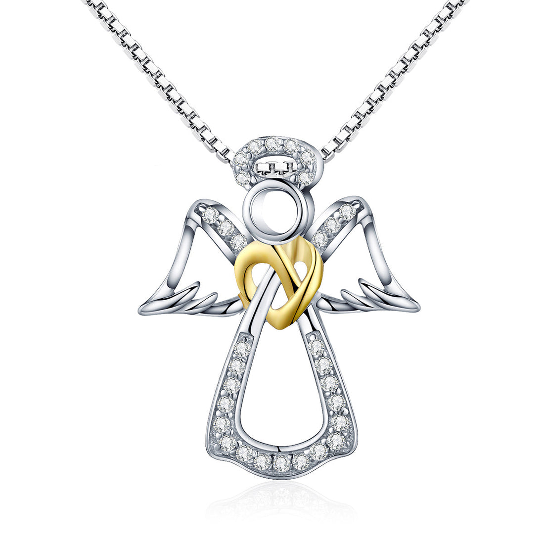 925 Sterling Silver Necklace with Pendant 1.7x2.1CM for Women  DestGlow