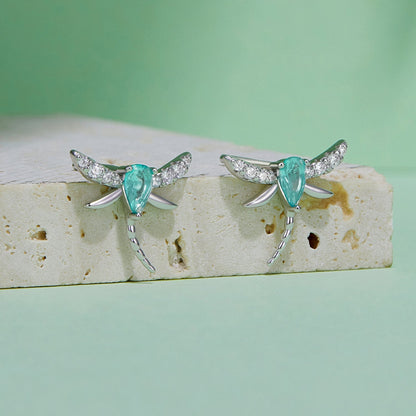 925 Sterling Silver Earrings with CZ and Glass, 12x14mm, for Women  DestGlow