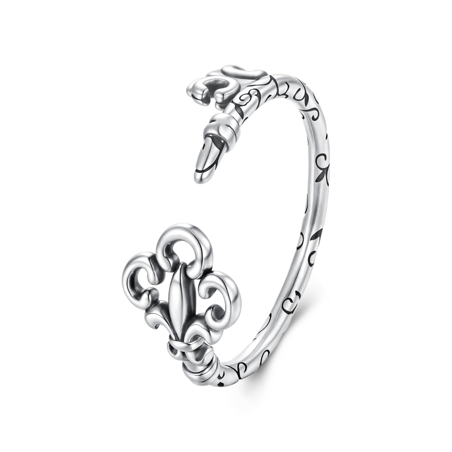 925 Sterling Silver Oxidized 0.14-0.8cm Ring for Women  DestGlow