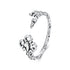 925 Sterling Silver Oxidized 0.14-0.8cm Ring for Women  DestGlow