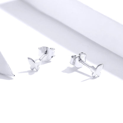 925 Sterling Silver &amp; Platinum Plated Earrings