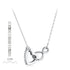 925 Sterling Silver Necklace with Pavé Setting CZ, 40+5cm, Plated White Gold, Women  DestGlow
