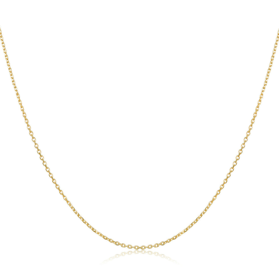 925 Sterling Silver Gold Plated 40cm Necklace for Women  DestGlow