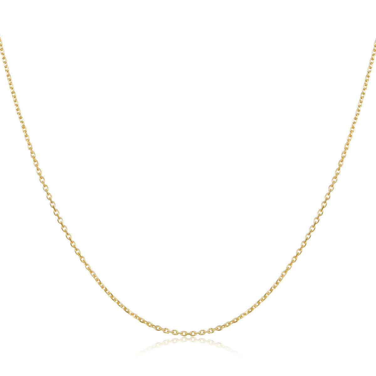 925 Sterling Silver Gold Plated 40cm Necklace for Women