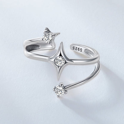 925 Sterling Silver Oxidized CZ Ring with Pavé Setting for Women  DestGlow
