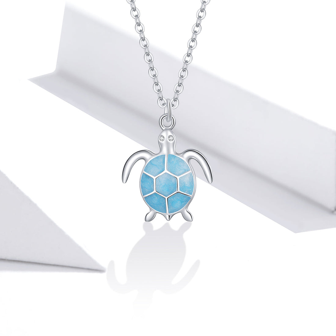 925 Sterling Silver Adjustable Necklace with Pavé CZ and Enamel, 44cm  DestGlow