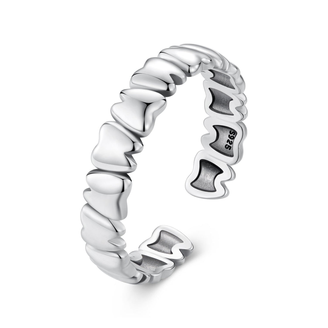 925 Sterling Silver Oxidized Silver Ring Women 0.42cm Width  DestGlow