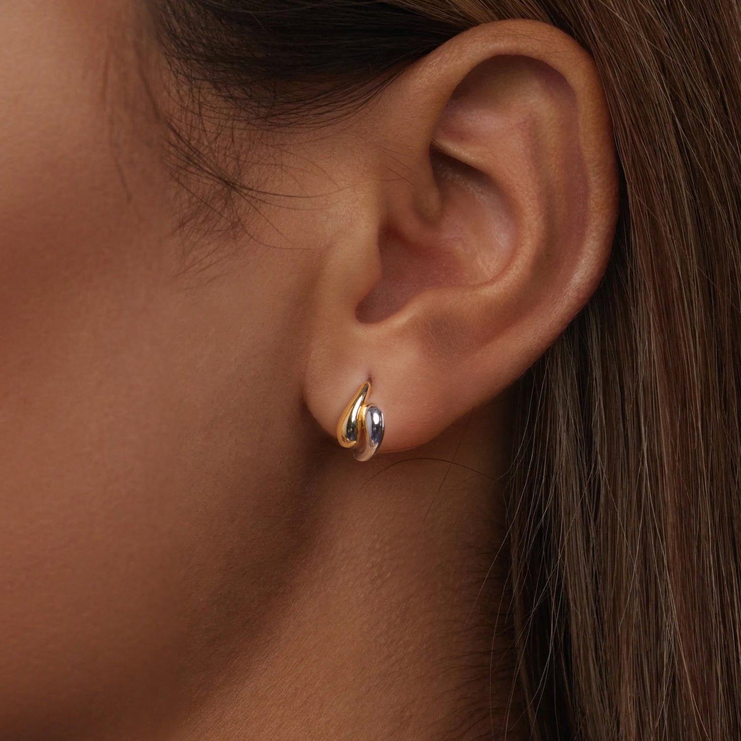 925 Sterling Silver &amp; Plated Gold &amp; Plated White Gold Earrings  DestGlow