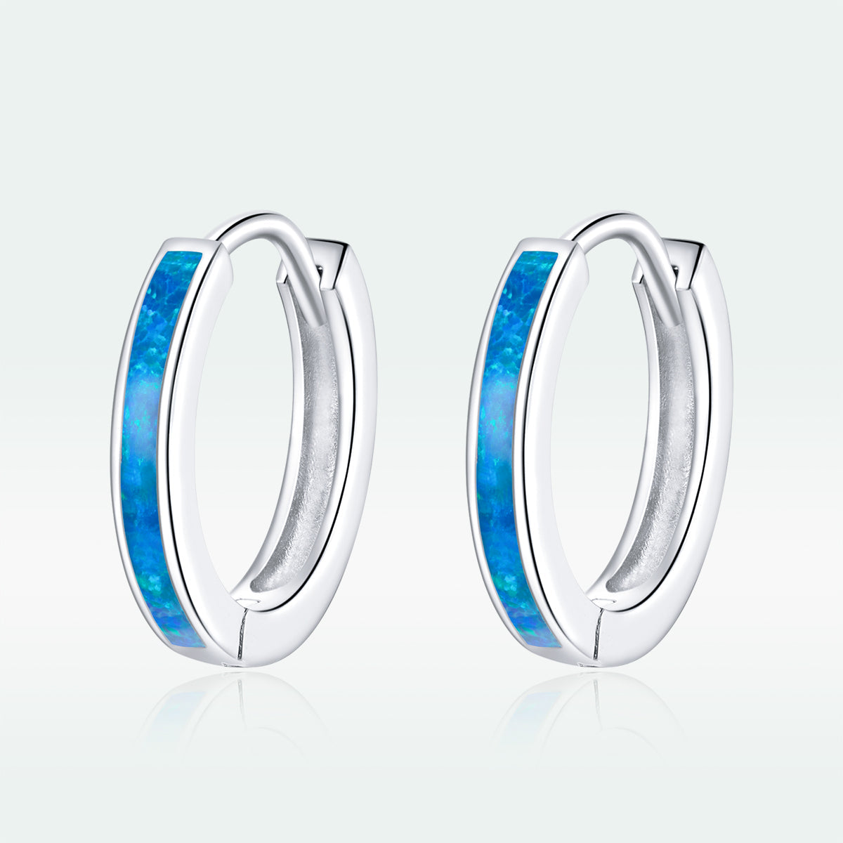 925 Sterling Silver + Platinum Translucent Opal Earrings for Women  DestGlow