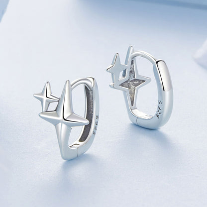 925 Sterling Silver Earrings with White Gold Plating, Size 1.2*0.9cm for Women  DestGlow