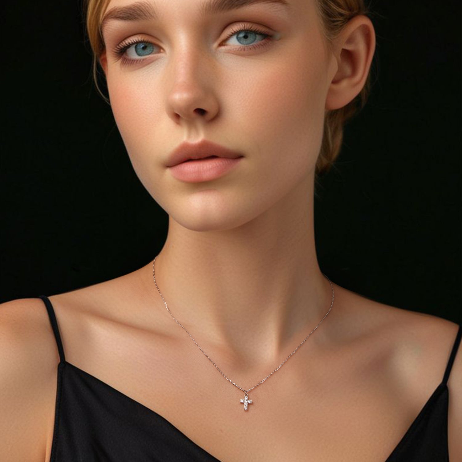 925 Sterling Silver Moissanite Pendant Necklace 40+5cm for Women  DestGlow