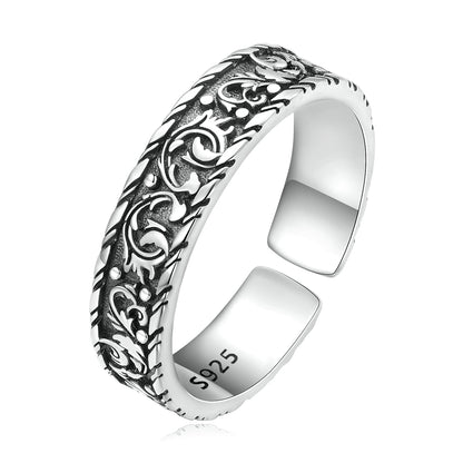 925 Oxidized Silver 0.5cm Ring  DestGlow